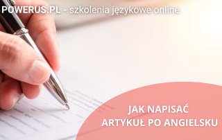 Jak napisać artykuł po angielsku