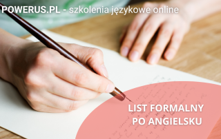 List formalny angielski